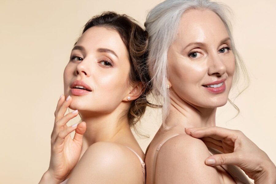 older woman and younger woman after getting chemical peels in NYC