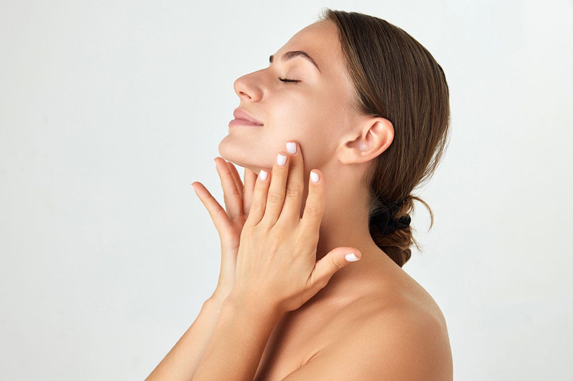 woman in NYC after her facelift and brow lift