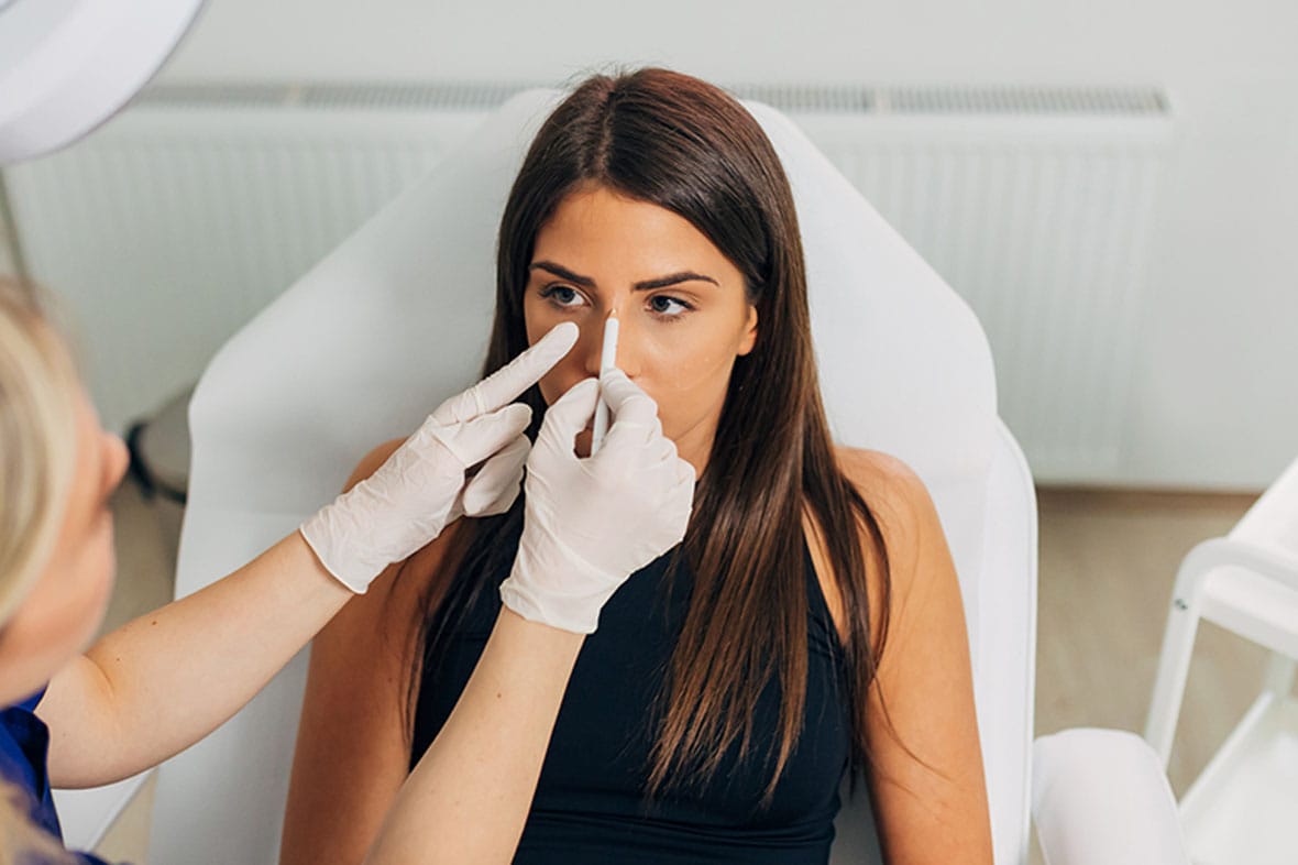 woman at her functional rhinoplasty consultation in NYC